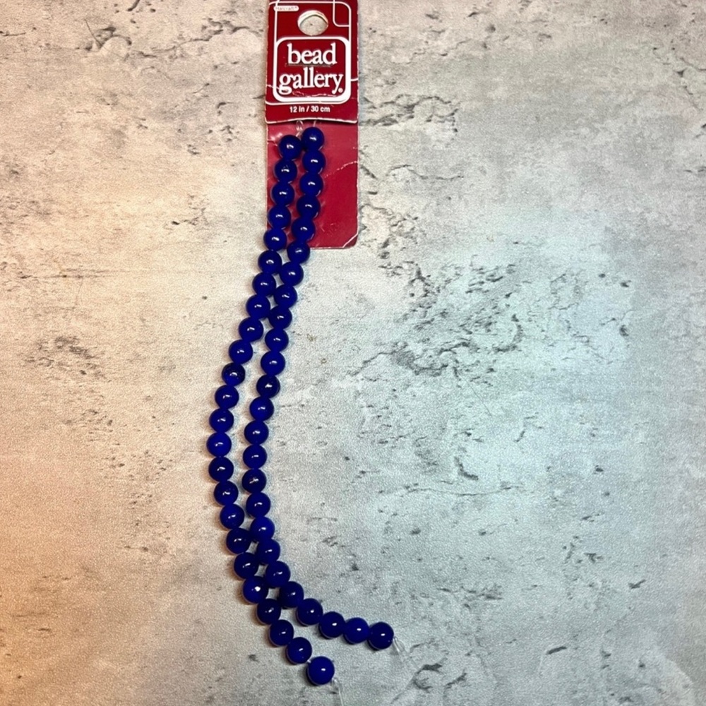 COPY - NWT Dyed Blue Aventurine Round Stone Beads